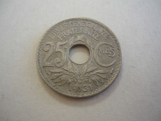 25  сантимов  1931