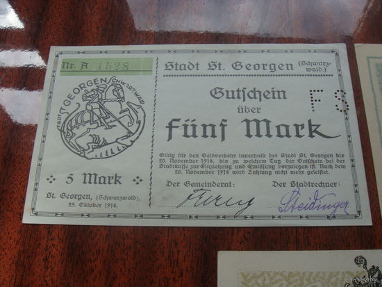 Германия   5 марок 1918 Нотгельд