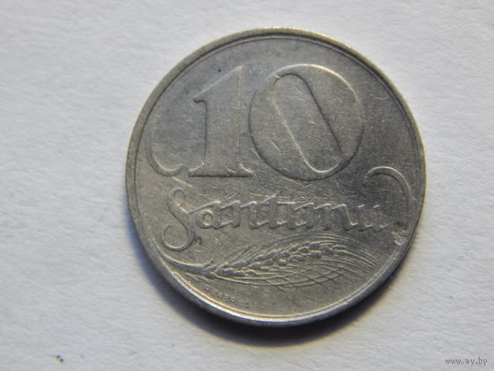 Латвия 10 сантимов 1922г