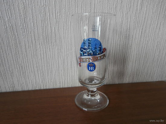 Бокал пивной стекло Кремль Fest-Bier HB Германия 0.3 L.