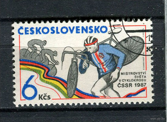 Чехословакия - 1987 - Чемпионат мира по велокроссу - [Mi. 2895] - полная серия - 1 марка. Гашеная.  (LOT AA49)