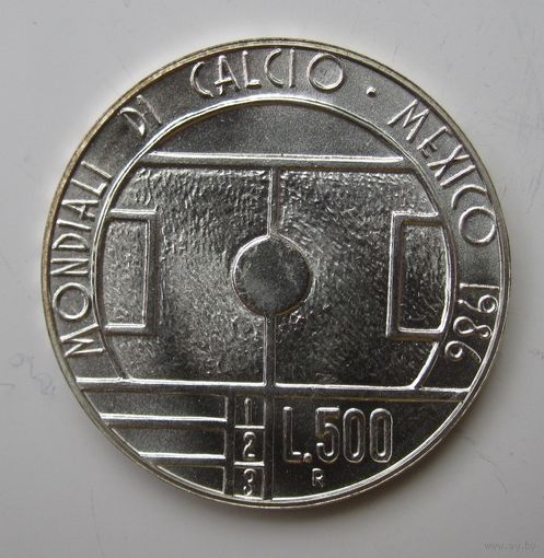 Сан-Марино 500 лир 1986  серебро  .18-124