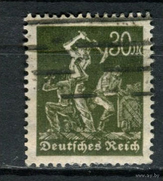 Рейх (Веймарская республика) - 1922/1923 - Шахтеры 30 M - [Mi.243] - 1 марка. Гашеная.  (Лот 57BF)