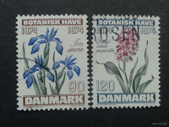 Дания 1974 цветы полная серия