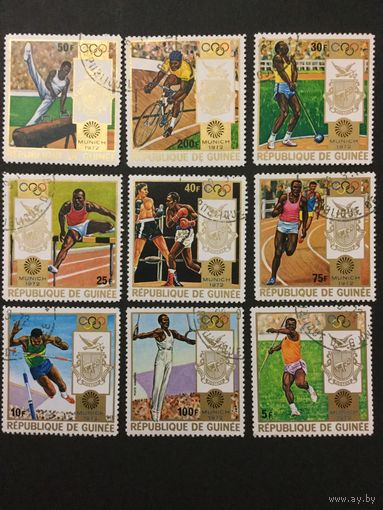 Олимпийские игры в Мюнхене. Гвинея,1972, серия 7 марок