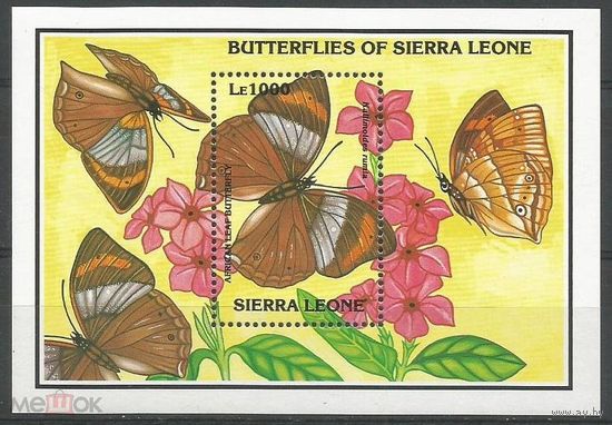 Сьерра Леоне 1993 г. Фауна, флора, цветы, насекомые, бабочки. MNH.