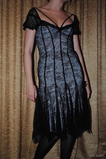 Фирменное вечернее платье,из шикарного чёрного гипюра,-Seam creative line"МАЛЕНА",размер-(42/44),-на рост 164-175.НОВОЕ!Фабричная ТУРЦИЯ.
