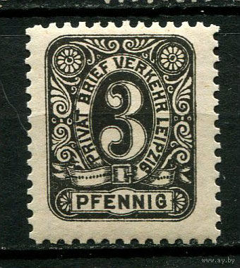 Германия - Лейпциг - Местные марки - 1886 - Цифры 3Pf - [Mi.7] - 1 марка. MNH.  (Лот 88CK)