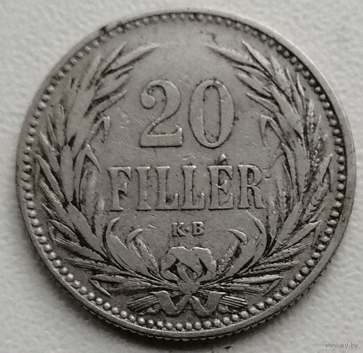 Венгрия 20 филлер 1893