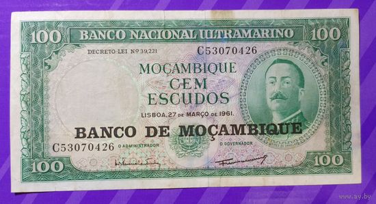 100 эскудо 1961 г Мозамбик