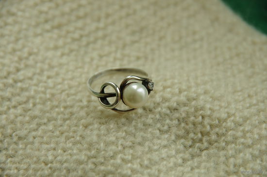 Кольцо с серебрением Р. 19