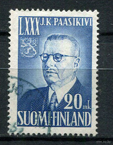 Финляндия - 1950 - Президент Юхо Кусти Паасикиви - [Mi. 391] - полная серия - 1 марка. Гашеная.  (Лот 186AG)